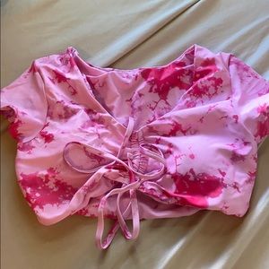 Zaful tye dye swim top